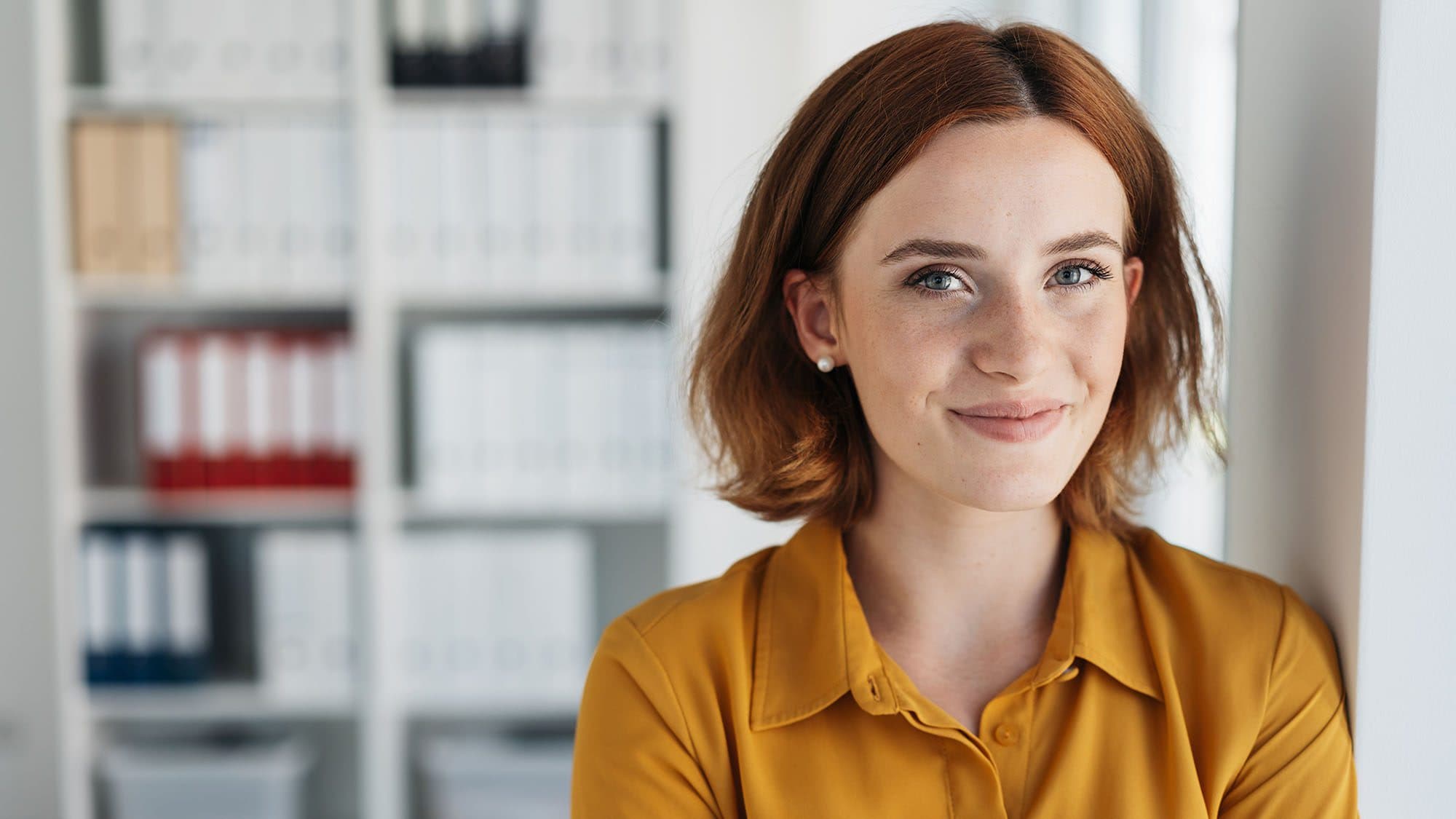 Young businesswoman with a determined smile