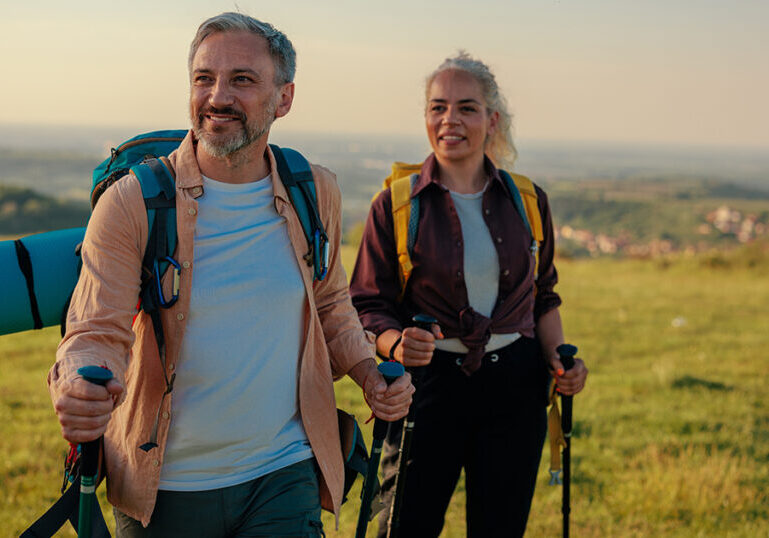 Couple hiking