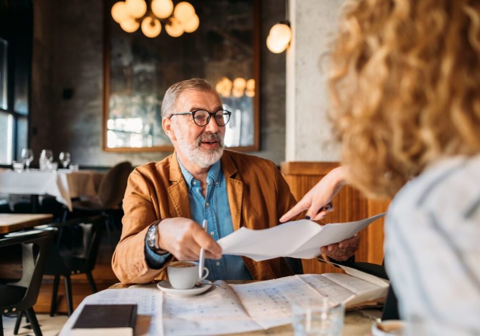 Man in a business meeting