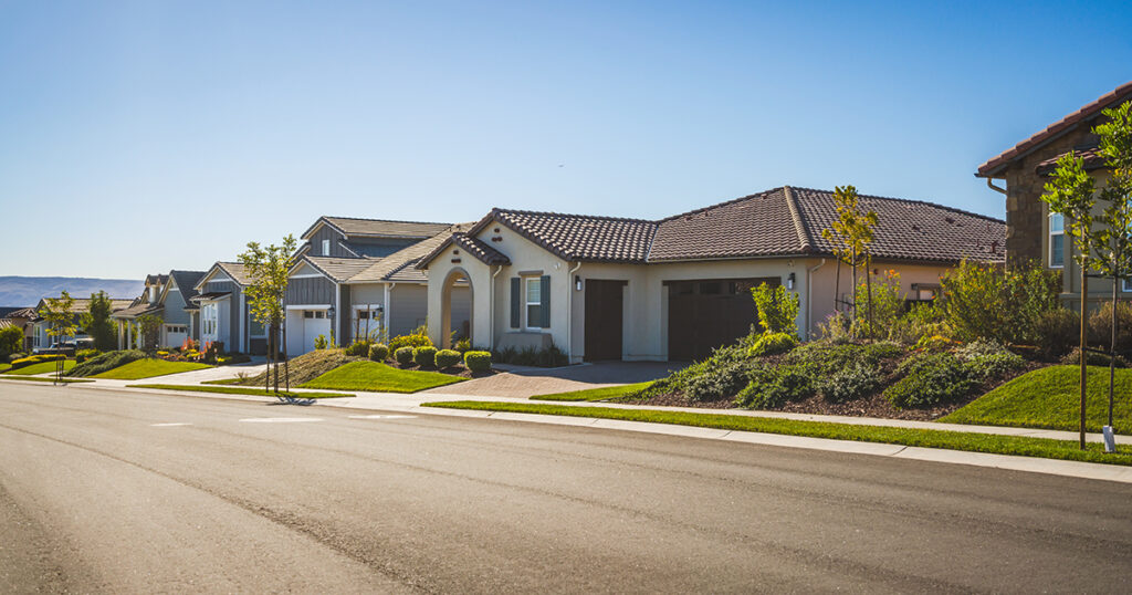 Homes on a California street