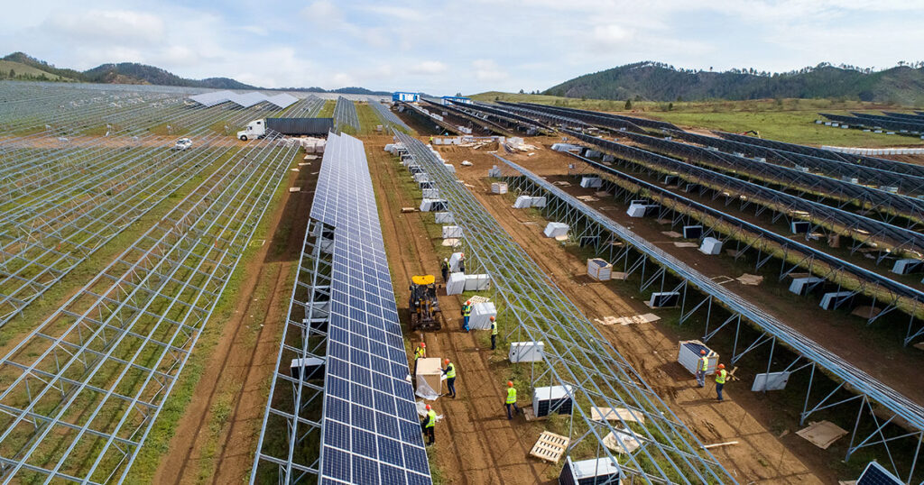 Solar panel construction installation
