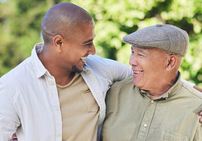 Father bonds with his adult son