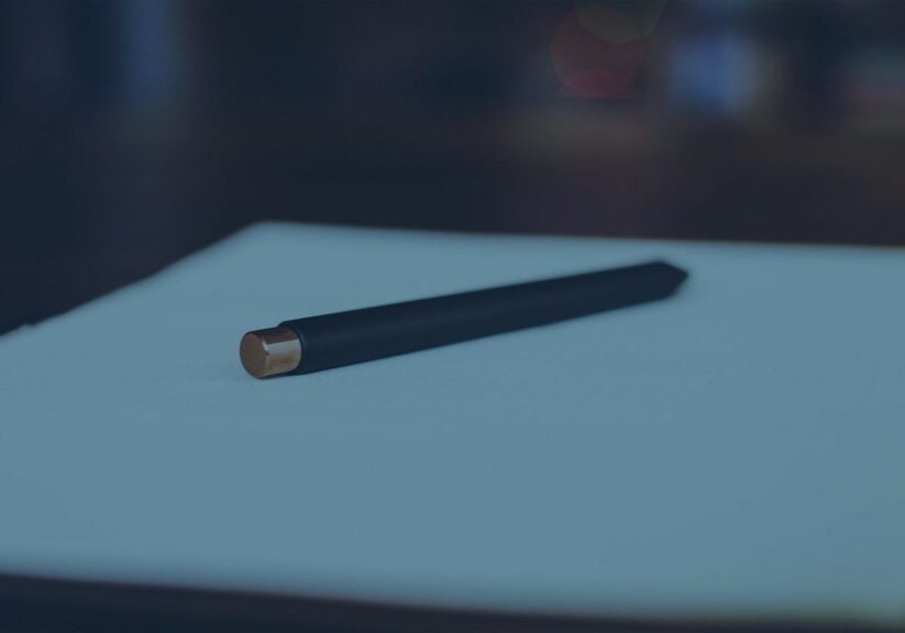 Pen on notepad