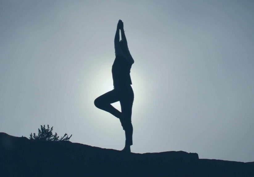 Person doing yoga pose