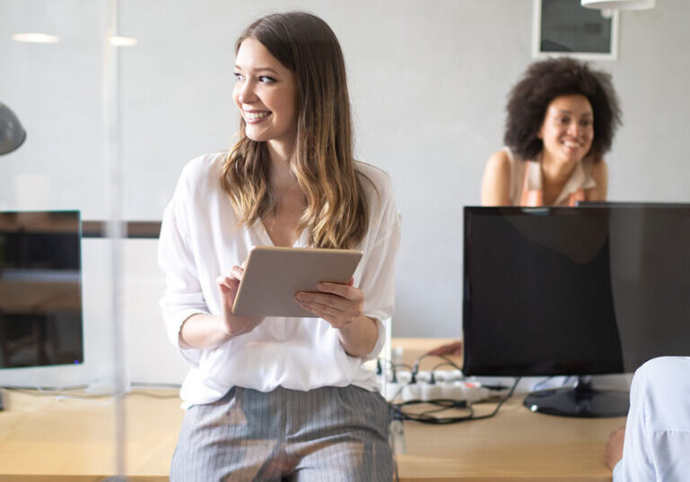 Business team using automation to streamline important tasks